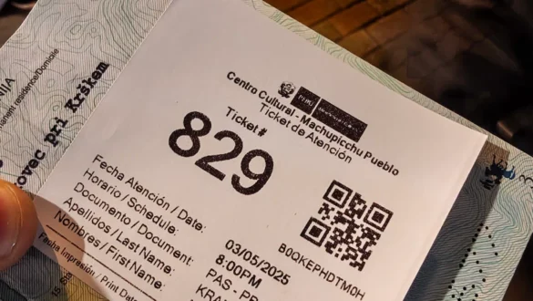 vstopnica Machu Picchu Peru